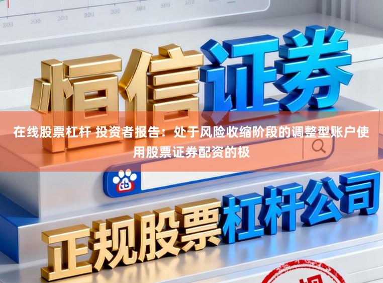 在线股票杠杆 投资者报告:处于风险收缩阶段的调整型账户使用股票证券配资的极